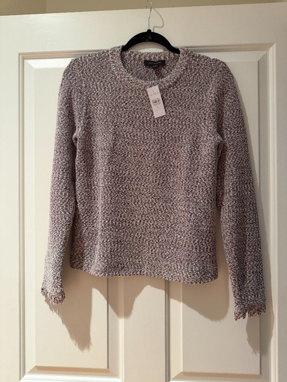 NWT Ann Taylor size s pink/gray/cream sweater